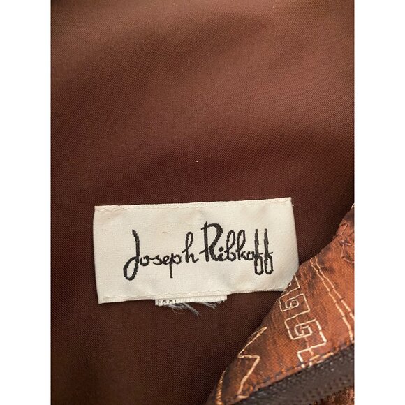 Joseph Ribkoff Patchwork Jacket Brown & Black Abstract Print Medium - Picture 4 of 11